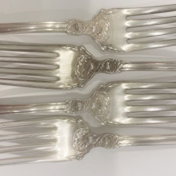 Wm A. Rogers Hanover Design Vintage 1901 Silverplate Forks Set Of 4 Collectible - Picture 2 of 4